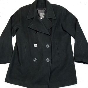 Vintage J. Percy Jacket Womens 12 Black Merino Wool Lined Pockets Cozy‎ Comfort